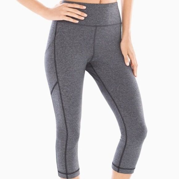 Soma Sport Dark Heather Gray Cropped Leggings - Size XS - Picture 1 of 8